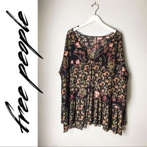Free people oversized floral tunic